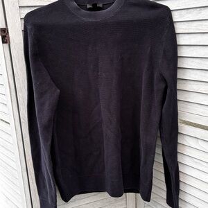 COS Black Textured Crewneck Sweater